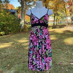 Nicole by Nicole Miller Pink Floral Spaghetti-Strap Dress